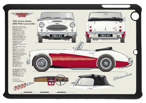 Austin Healey 3000 MkIII Convertible 1963-67 Small Tablet Covers